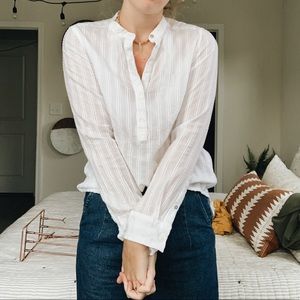 💀BOGO FREE Abercrombie & Fitch collarless shirt